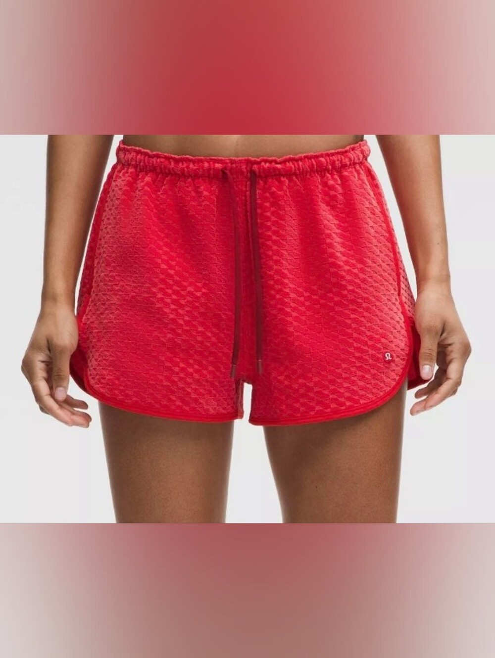 lululemon Red Women's Athletic Mesh Shorts